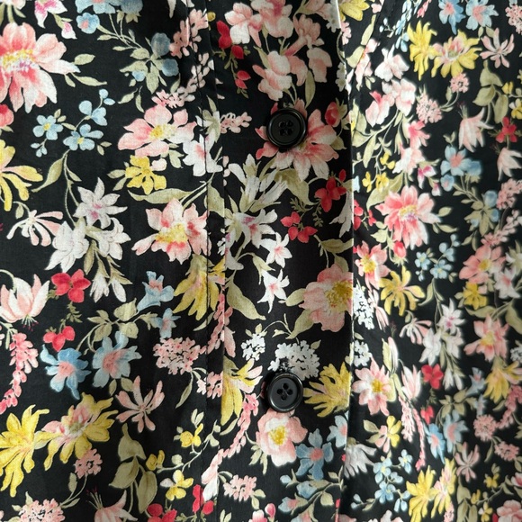 NWOT Loup Louie dark florals button down shirt on trend dopamine dressing XL new - Picture 7 of 10